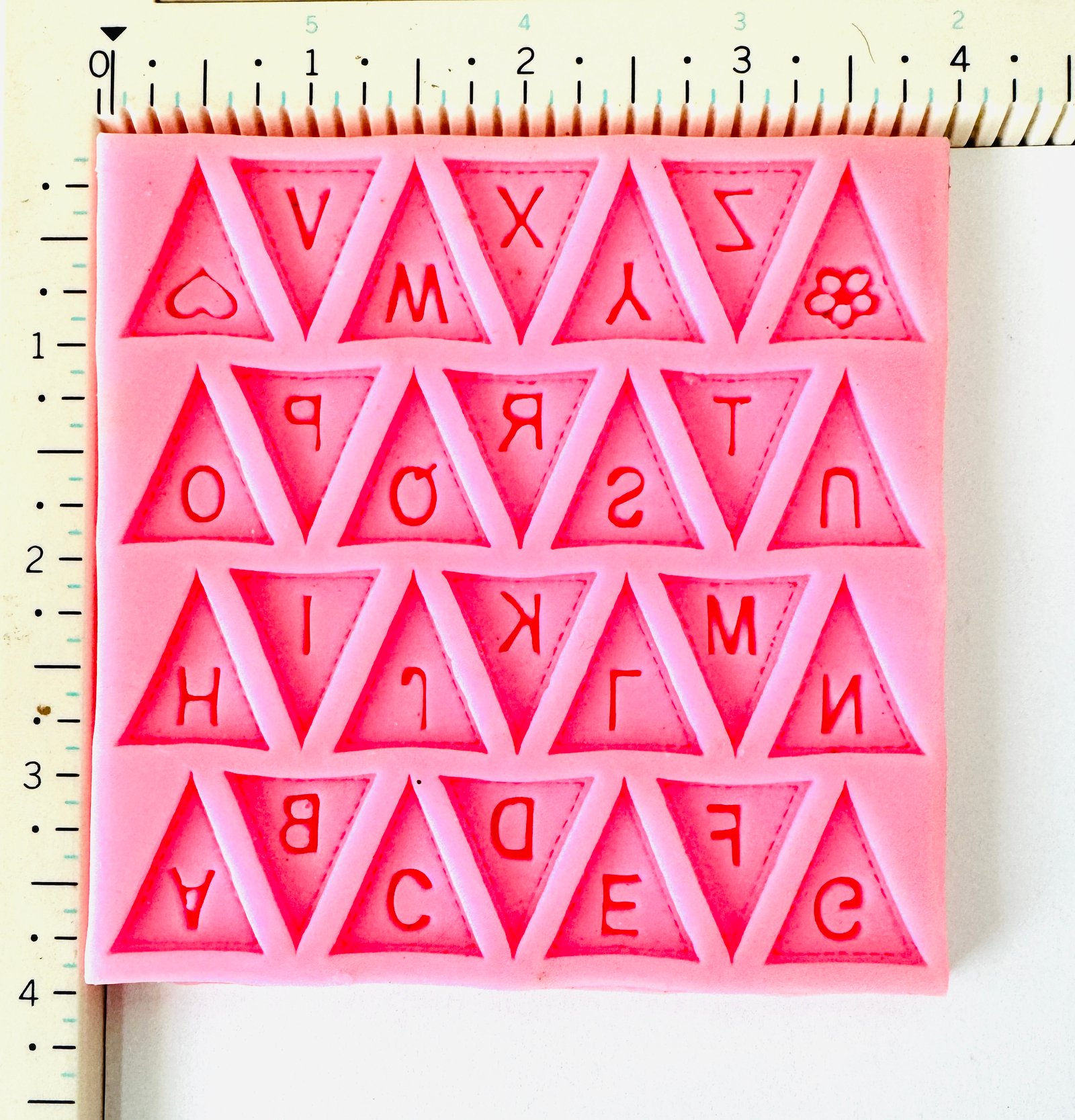 Alphabet & Symbol Triangle Silicone Mould