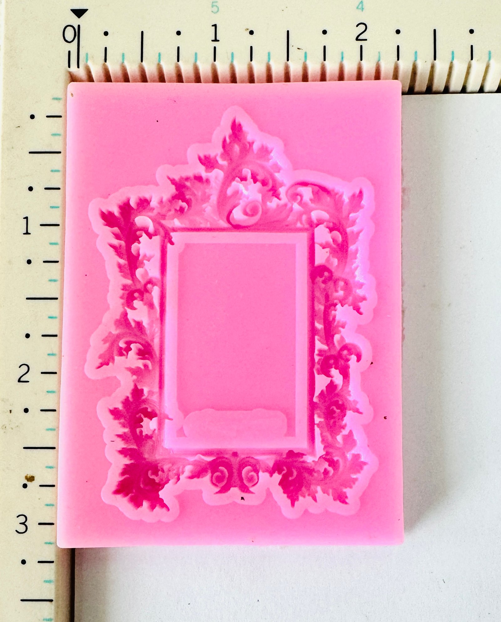 Baroque Square Photo Frame Silicone Mould