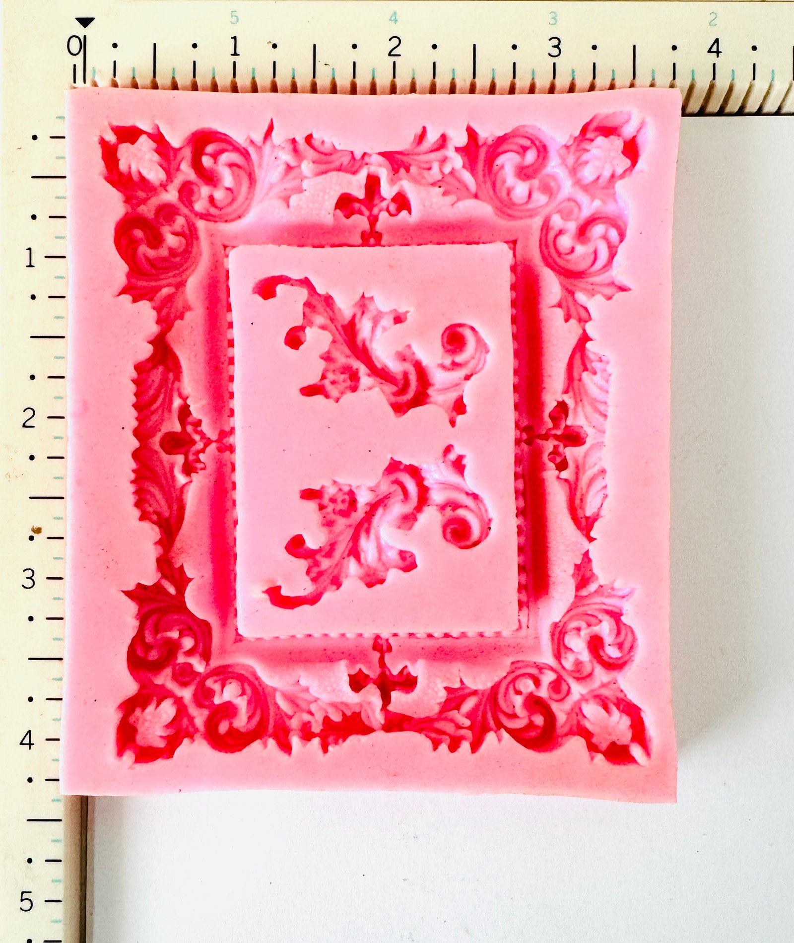 Royal Square Frame Silicone Mould (With Inner Motifs)